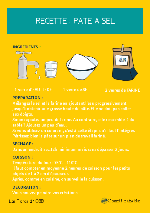 Fiche recette de la pâte à sel
