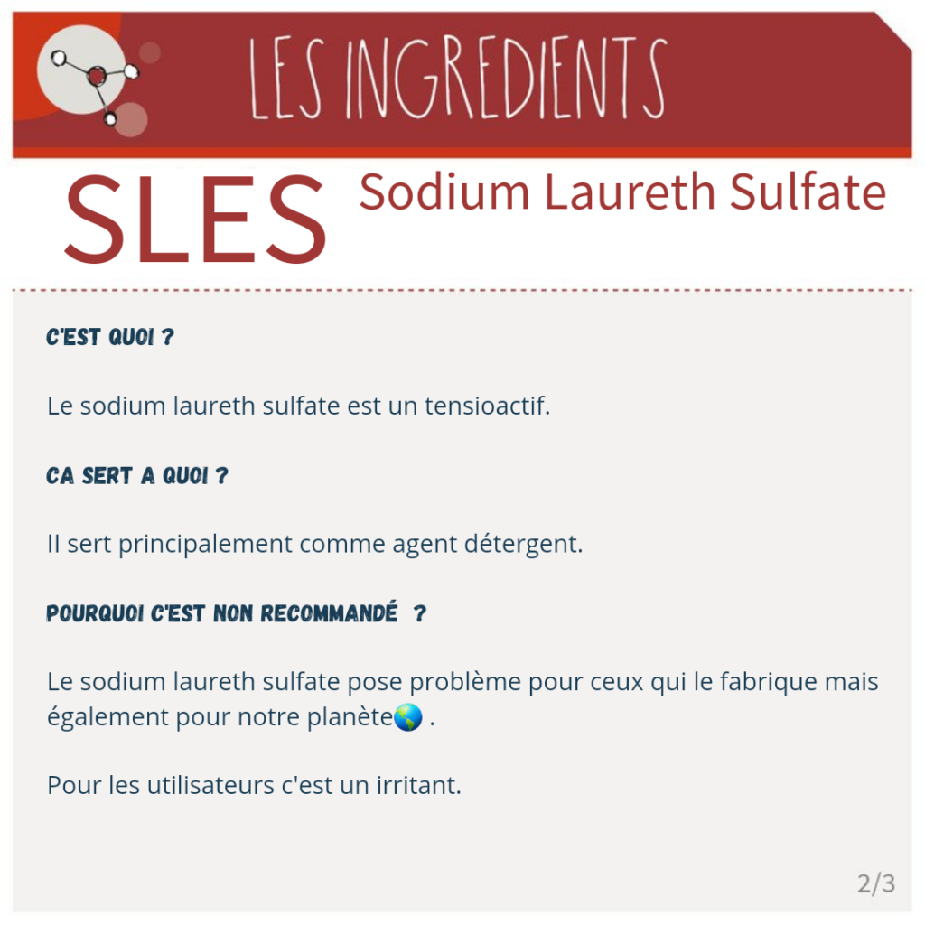 Sodium Laureth Sulfate sles c'est quoi ?